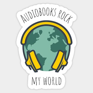 Audiobooks Rock My World Sticker